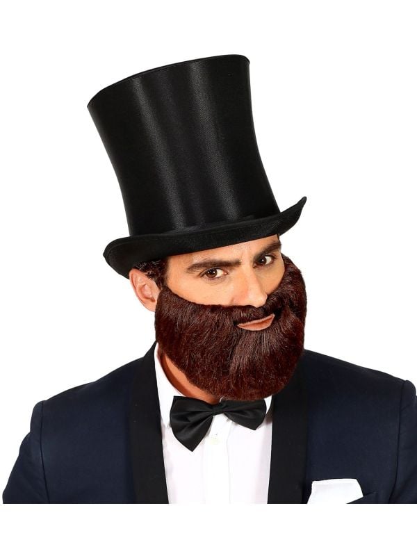 Korte baard met snor bruin