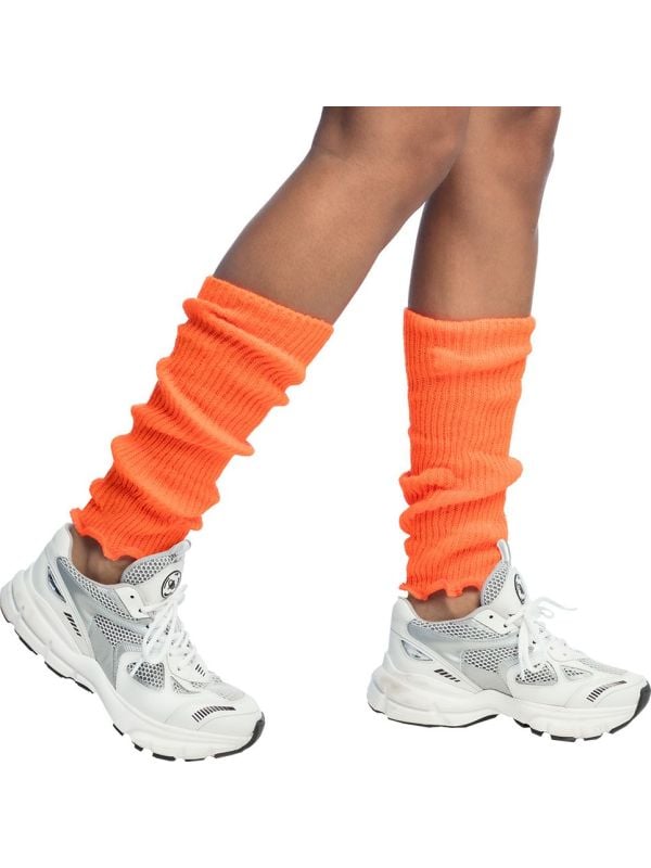 Korte beenwarmers neon oranje