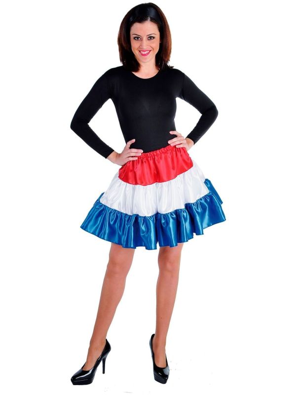 Korte volangen rok rood wit blauw dames main product photo