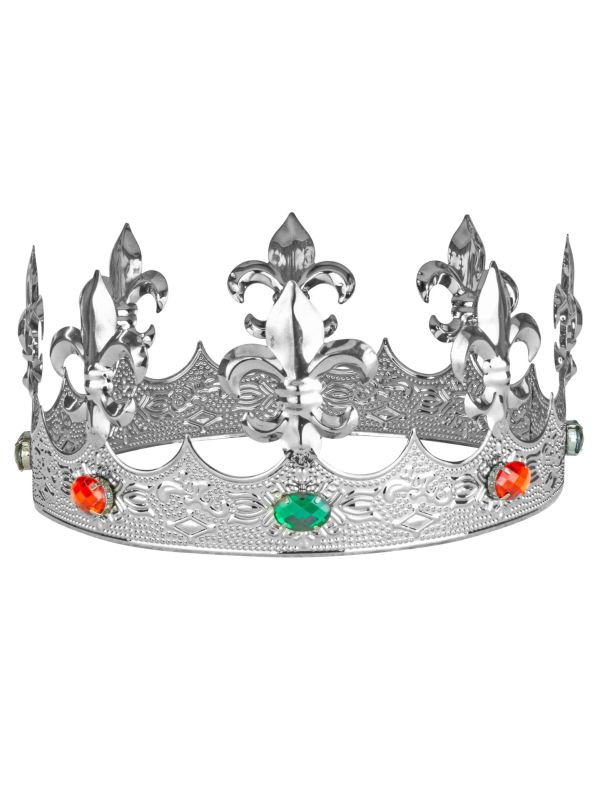 Kroon Zilver met Edelstenen Mannen