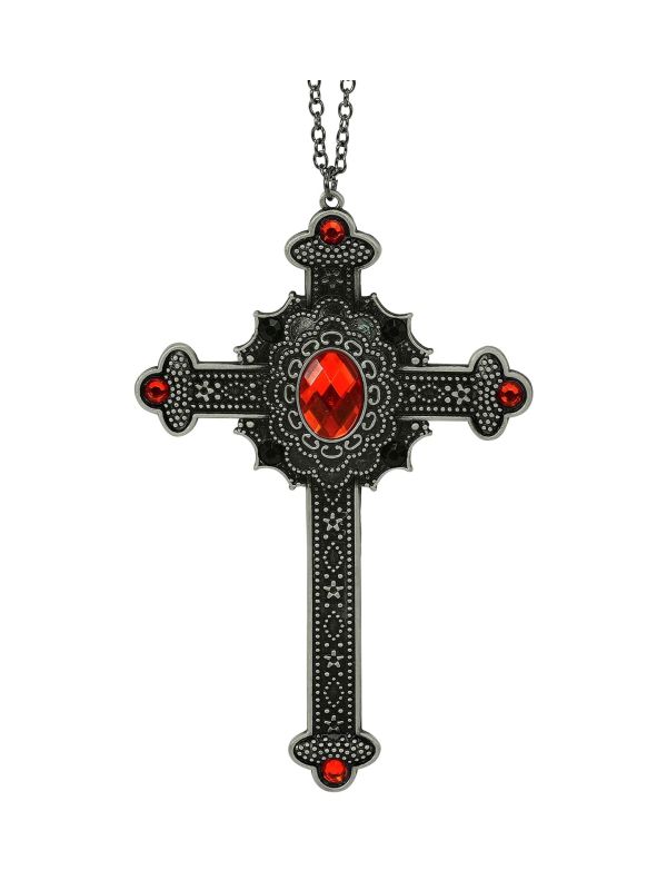 Kruis Gothic Ketting Rode Juwelen