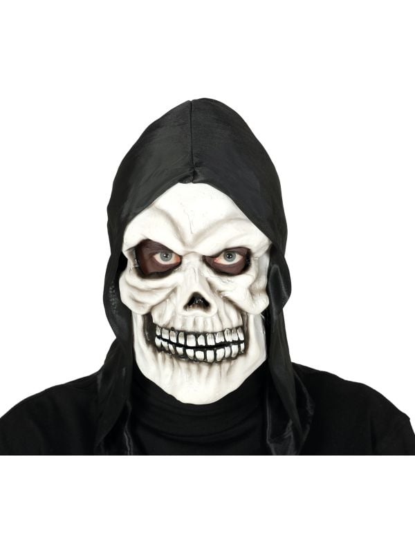 Lachende schedel masker met kap