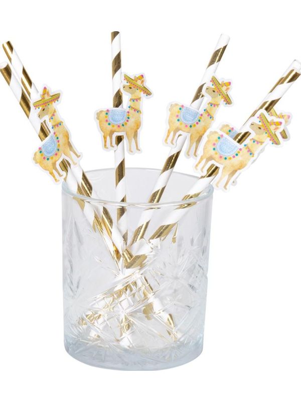 Lama thema rietjes 6x main product photo