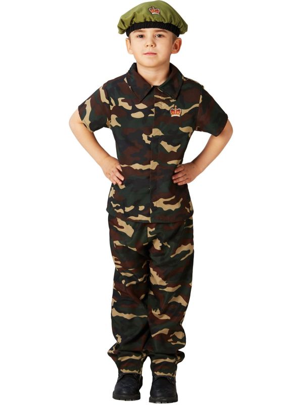 Landmacht Soldaat Camouflage Kostuum Kinderen
