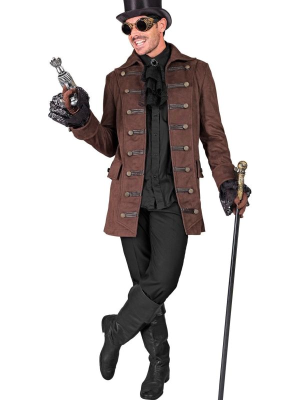Lange Bruine Piraten Jas Jack Sparrow Heren