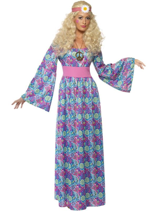 Lange hippie bloemen jurk main product photo