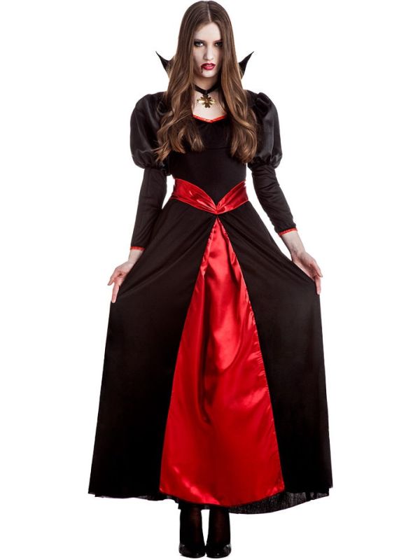Lange Vampier Kostuum Dames Halloween