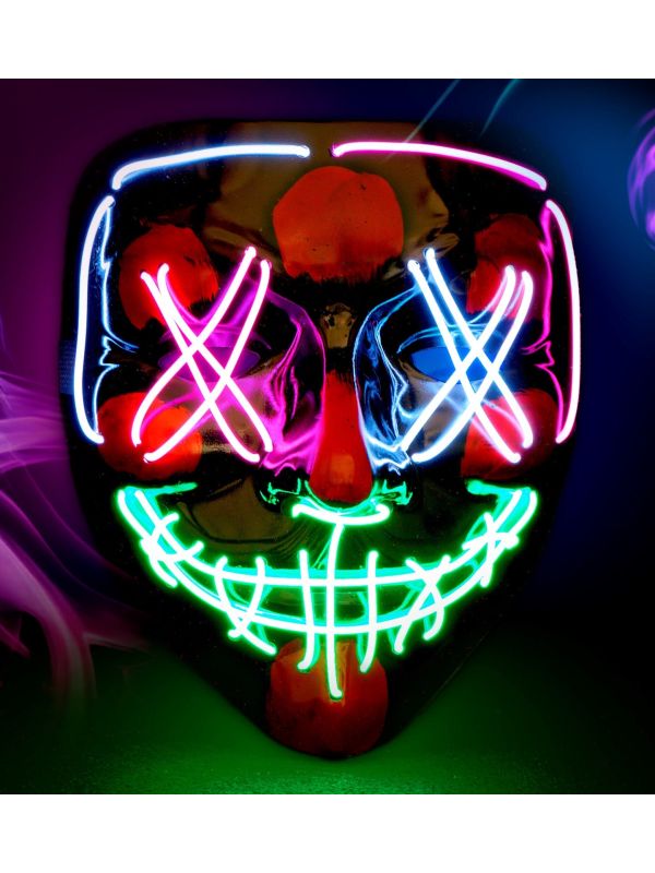 Led Halloween Masker met Verlichting Dames Mannen