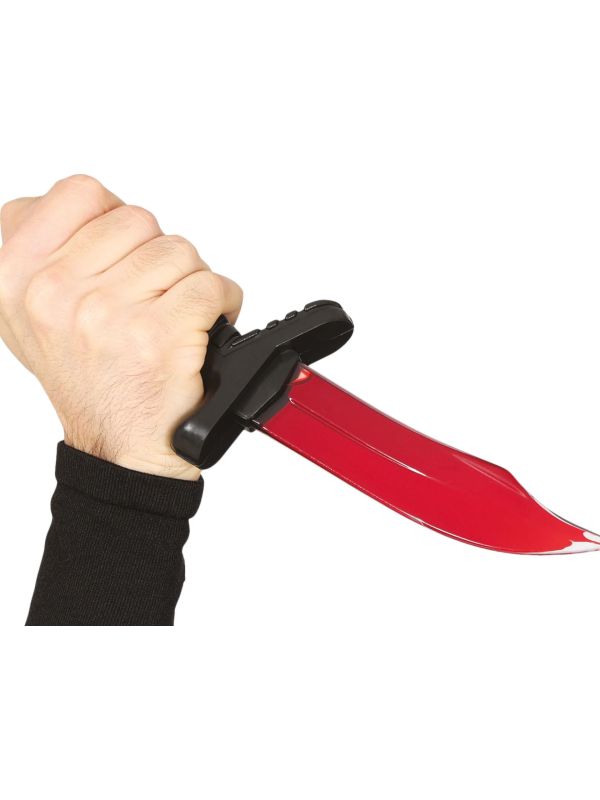 Leger mes met bloed 25 cm halloween
