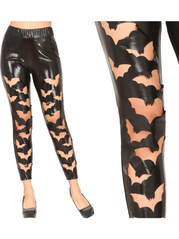 Legging dames zwart halloween vleermuizen