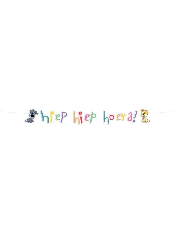 Letterslinger 'hiep hiep hoera' Woezel en Pip