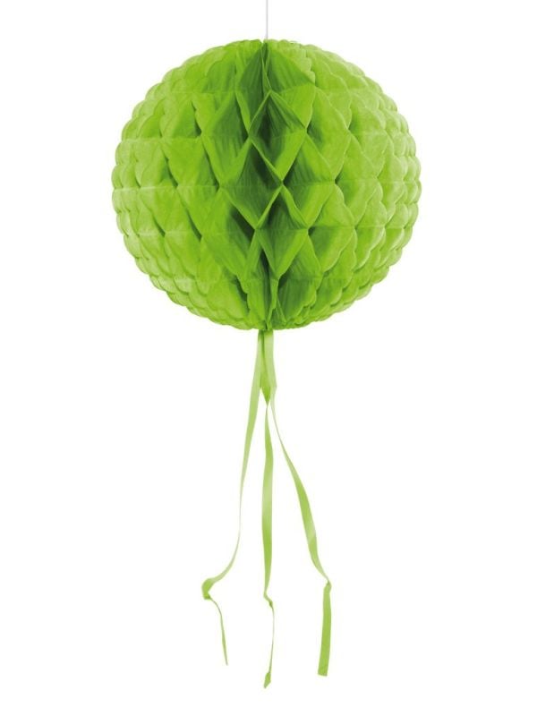 Lichtgroene honingraat bol decoratie