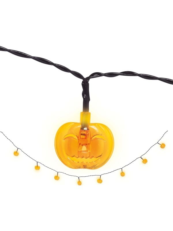 Lichtslinger led lampjes pompoenen halloween 155 cm