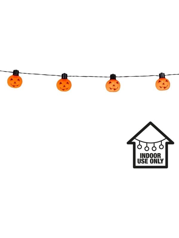 Lichtsnoer met Pompoenen 175cm halloween