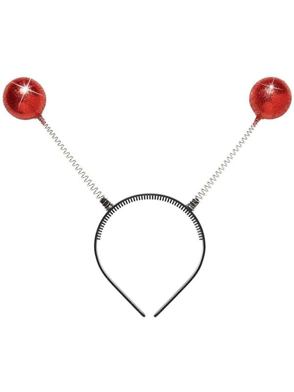 Lieveheersbeestje hoofdband met glitter sprieten main product photo