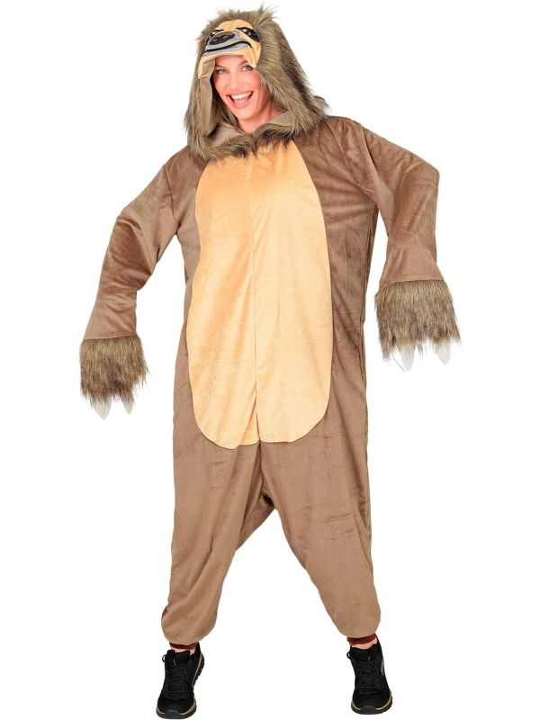 Luiaard Onesie Bruin Volwassenen