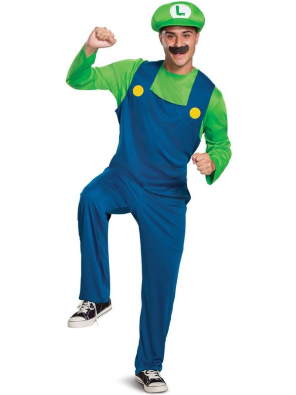 Luigi Heren Kostuum Groen en Blauw main product photo