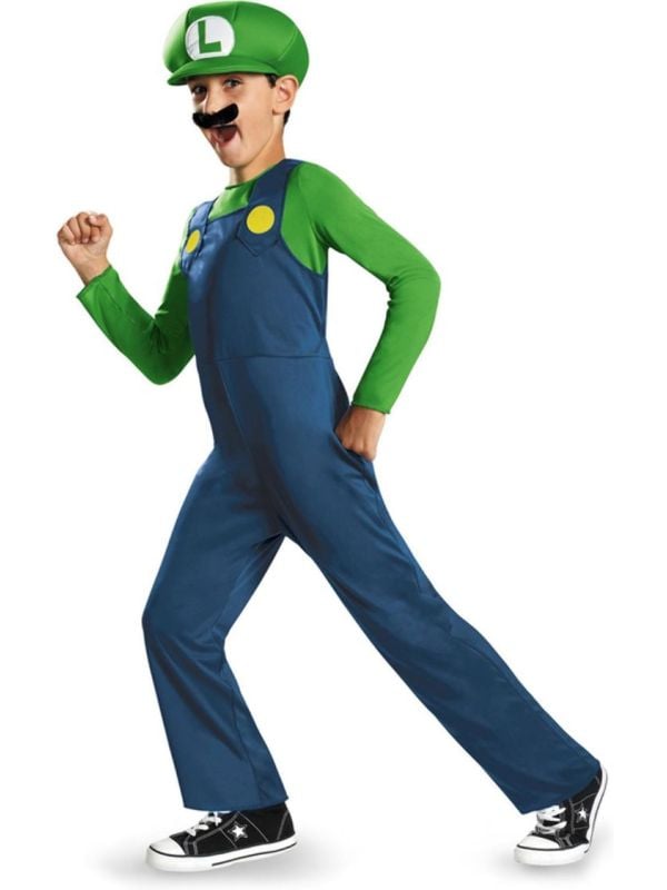 Luigi Kostuum Jongens Blauw en Groen main product photo
