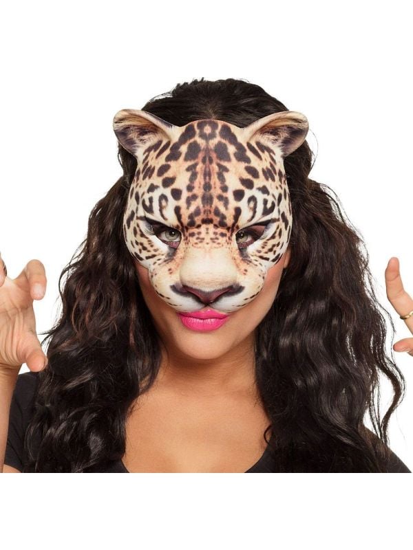 Luipaard halfmasker fotorealistisch