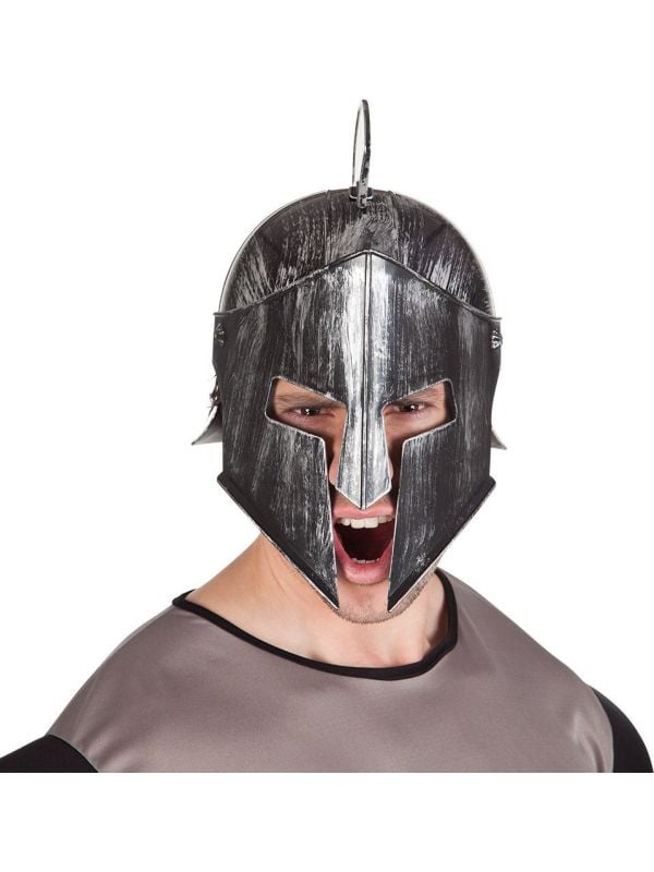 Luxe gladiator helm zilver