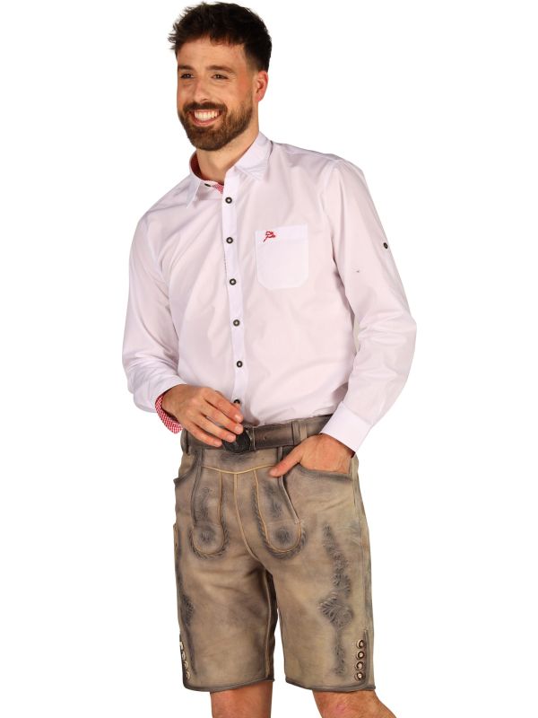 Luxe Grijze Tiroler Lederhose Heren