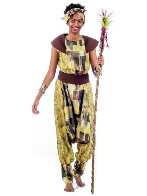 Luxe groen afrikaans pak vrouw main product photo