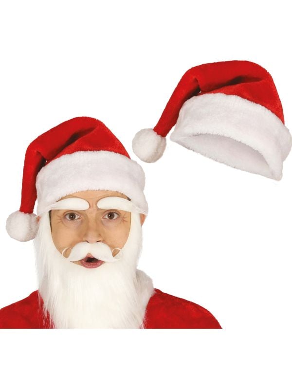 Luxe kerstman muts rood 44cm main product photo