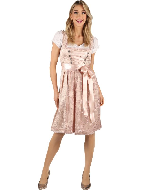 Luxe Roze Tiroler Dames Jurk Oktoberfest
