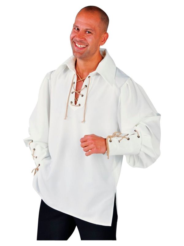 Luxe wit piraten hemd mannen main product photo