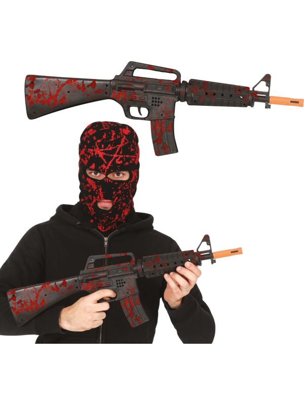Machinegeweer met bloedspetters 68 cm halloween main product photo
