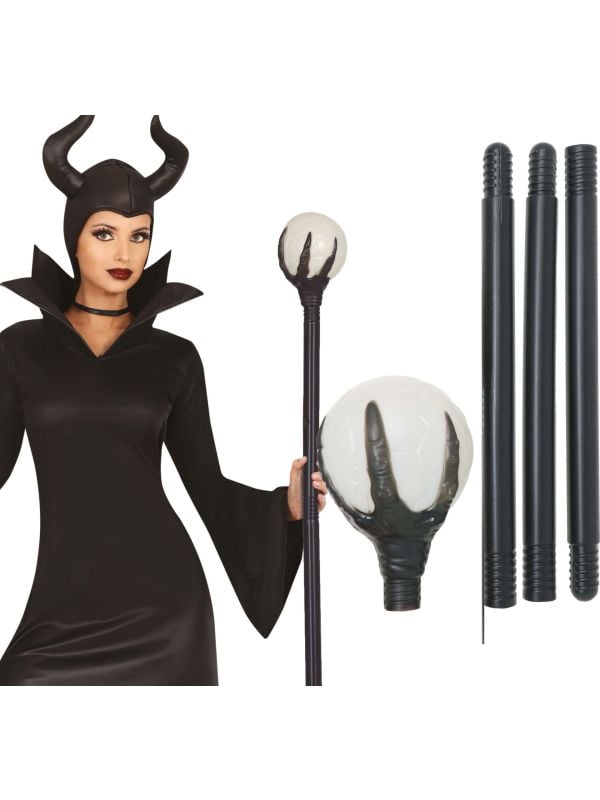 Maleficent staf met tovernaarsbol 100 cm