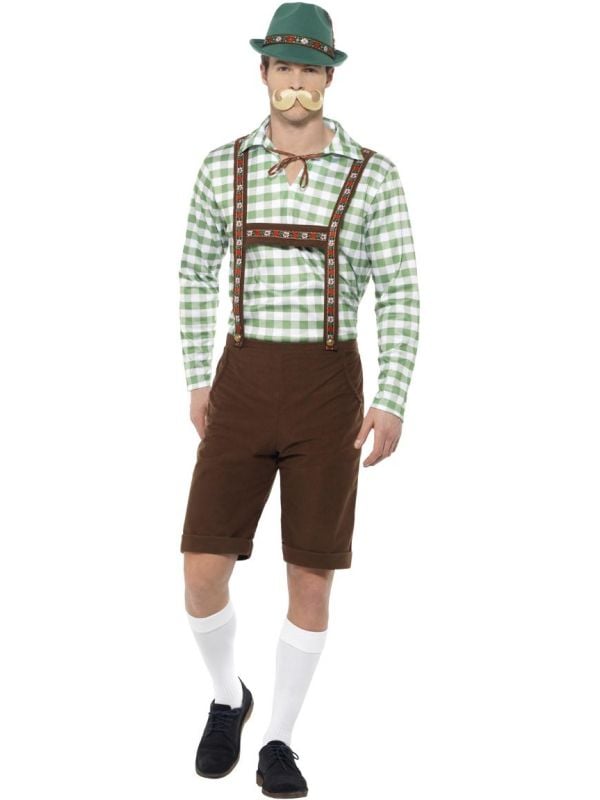 Mannen oktoberfest outfit lederhose