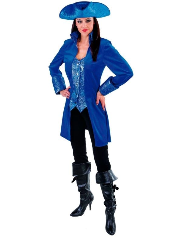 Markiezin jas blauw vrouwen main product photo