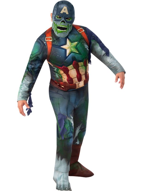 Marvel Zombie Captain America Pak Heren Halloween