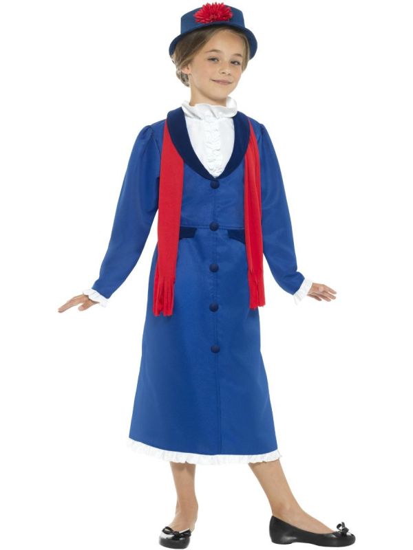 Mary Poppins Nanny Pakje Meisjes Blauw main product photo