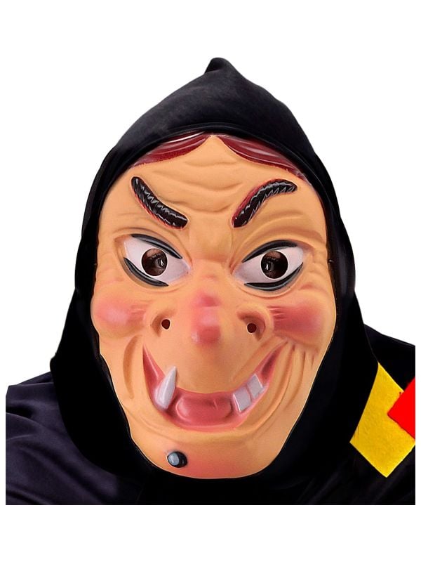 Masker heks capuchon bruin