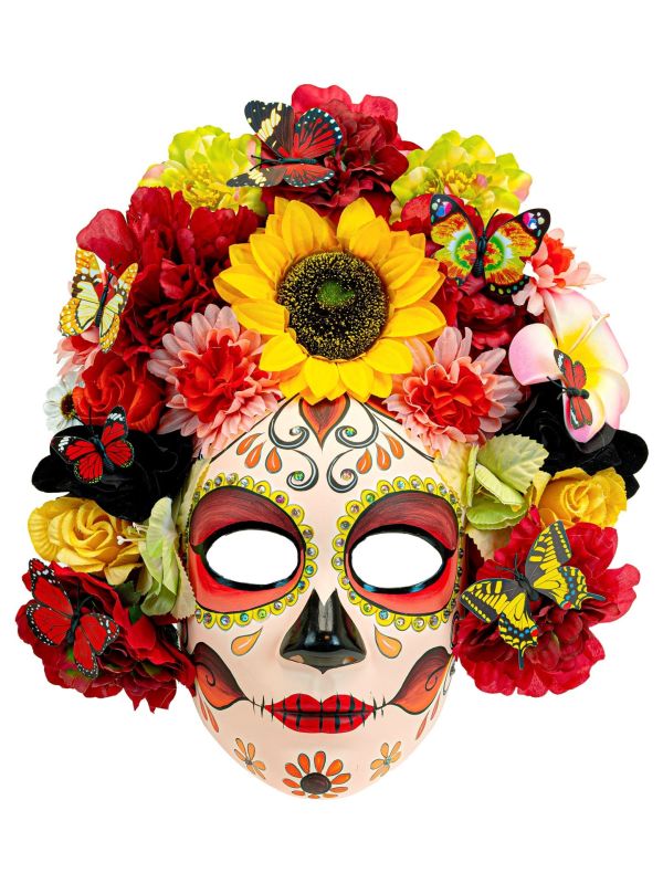 Masker met Fleurige Bloemen Halloween