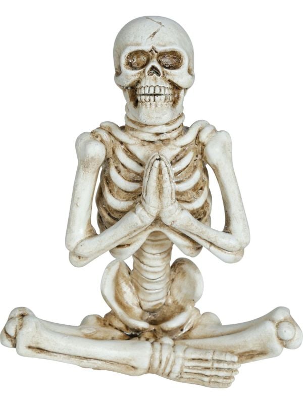 Mediterende skelet 19 x 8 cm halloween