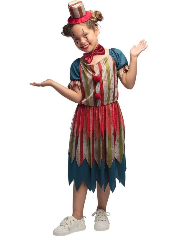 Meisjes Halloween Jurk Multikleur Grappige Clownette