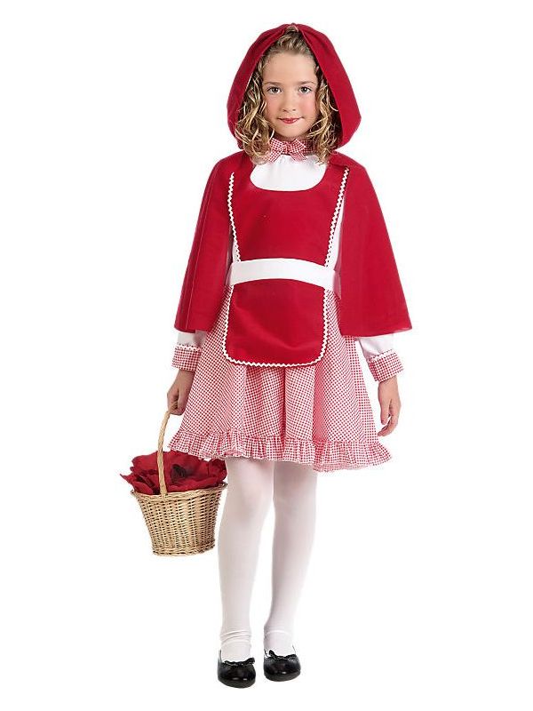 Meisjes roodkapje jurkje main product photo