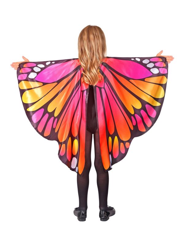 Meisjes Roze Vlinder Kostuumset met Vleugels en Oogmasker 100x70 Cm