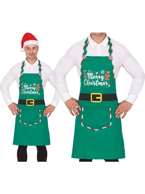 Merry christmas foute groene kerst schort