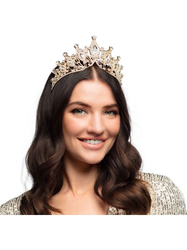 Metalen Tiara Royal Lady Roségoud