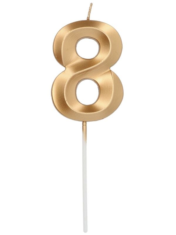 Metallic goud cijferkaars 8 main product photo