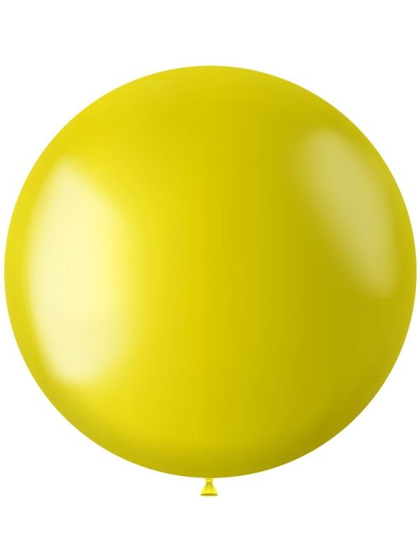 Metallic XL ballon geel