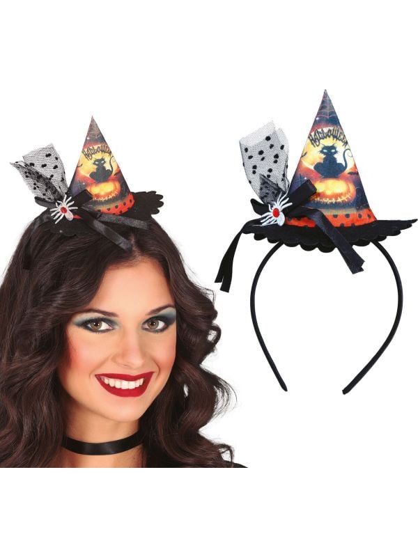 Mini heksenhoed kat haarband hallowen main product photo