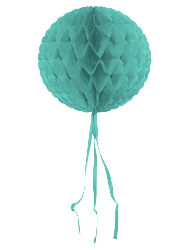 Mintgroene honingraat bol decoratie