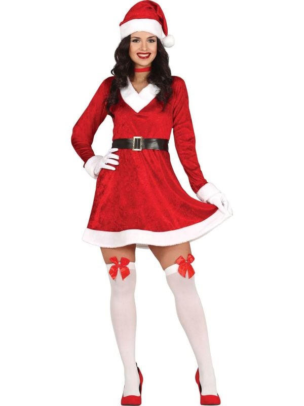 Miss claus kerstvrouw kostuum dames