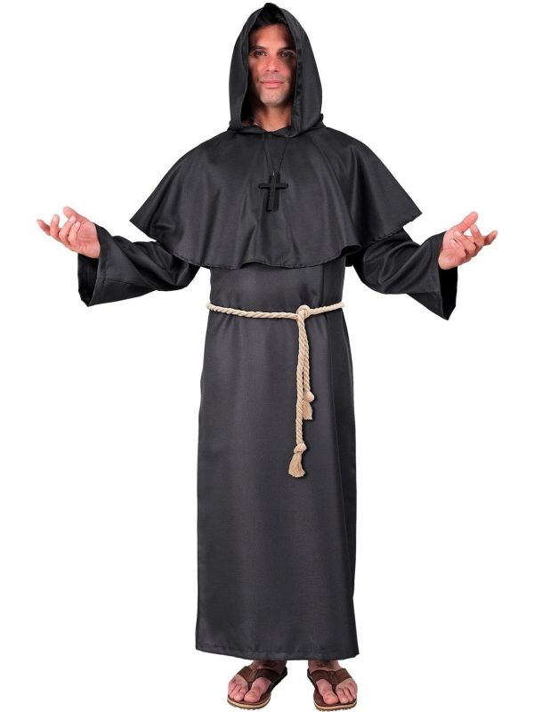 Monnik Pak Feest Zwart Heren