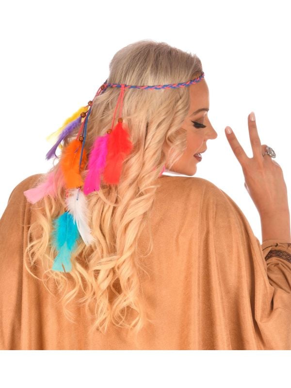 Multicolor veren indianen hoofdband